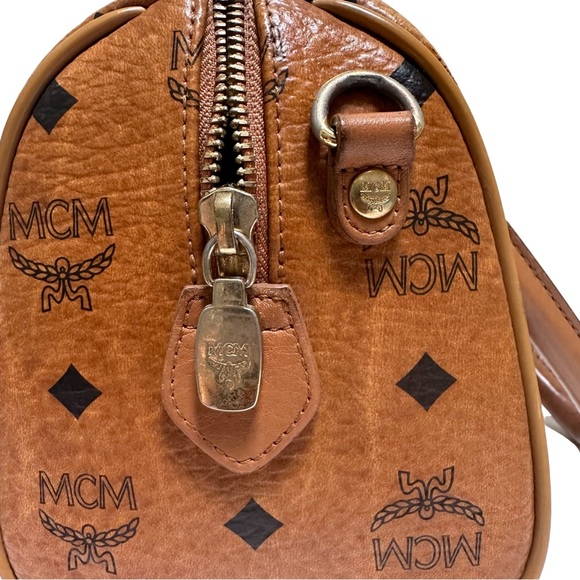 MCM Boston Leather Satchel in Visetos Original - Picture 4 of 14